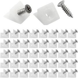 120PCS Drawer Bottom Supports - Durable Plastic Clips with Screws for Furniture and Cabinet Shelf Supports - Easy Installation and Versatile Use
