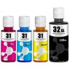 31 Ink 32XL Black Ink Bottle Set Compatible with HP