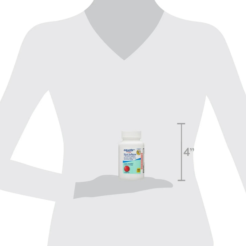 Equate Stool Softener + Stimulant Laxative Tablets, Constipation Relief, 120