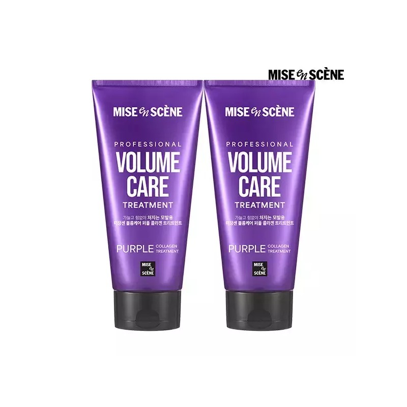 Mise en Scène 볼륨케어 퍼플 콜라겐 샴푸 / 트리트먼트 680ML