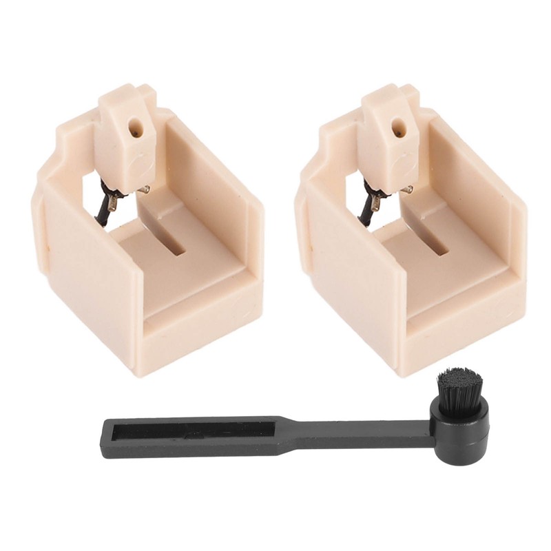 2PCS Record Player Needles Replacement Turntable Needles with Stylus Cleaning
