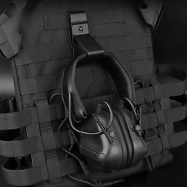 DONGKER Headset Holder, Tactical Headset Holder, Headphone Holder, Headphone Hanger for Outdoor Hunting CS Games, black
