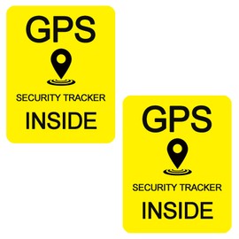 8 Pcs GPS Security Tracker Inside Stickers GPS Tracking Sticker Set Warning Sign for Car Window, Motorcycle, Bike, Phone, Laptop Anti-Theft Security Sign（60x77mm）