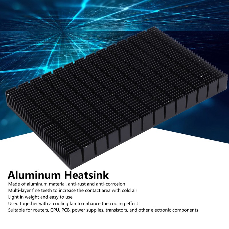 Heat Sink Aluminum Black Cooler Heat Board Radiator Heatsink Power