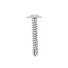 100Pcs Self Drilling Screw M4.2x25 Round Washer Stainless Steel Fastener