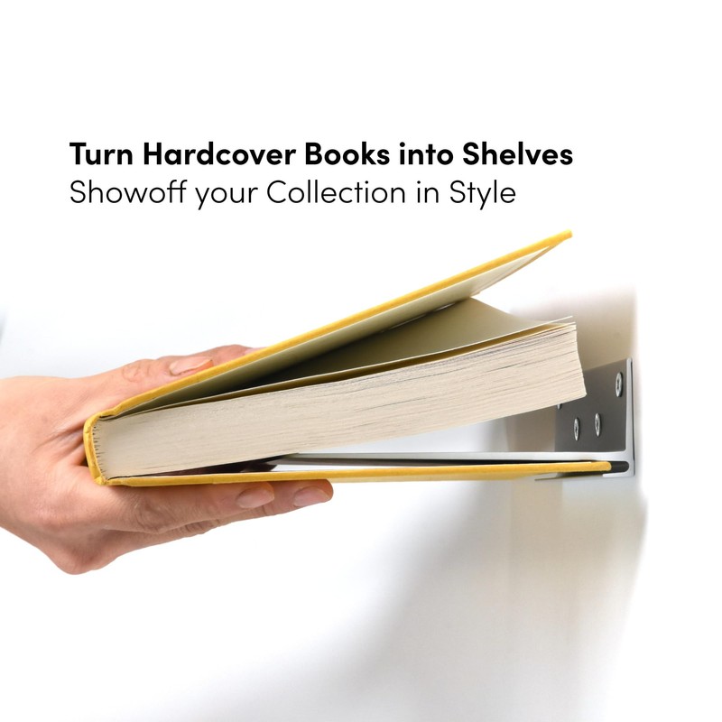 xympo Floating Invisible Bookshelf Wall Mounted (Set of 4) -