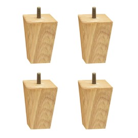 Chris.W Pack of 4 Wood Furniture Legs, Solid Ash Wood Sofa Legs, Square Couch Legs, Cabinet Legs, Dresser Legs, Recliner Legs, Armchair Legs, Mid Century Chair Feet, Sofa Replacement Parts (3 Inch)