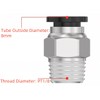 NACX 8mm G1/8 Push to Connect Fitting， PC8-01 Straight Pneumatic