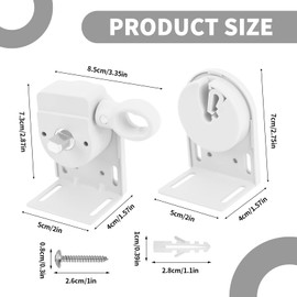 Xinhoonfei Sun Shade Parts Bungee kit and end Cap,Weather resistancr,for coolaroo Exterior Roller Shade,Roller Shades (2 Set Sand) (1, White)