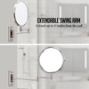 OVENTE 7" Wall Mounted Makeup Mirror with 1X/10X Magnification, Double