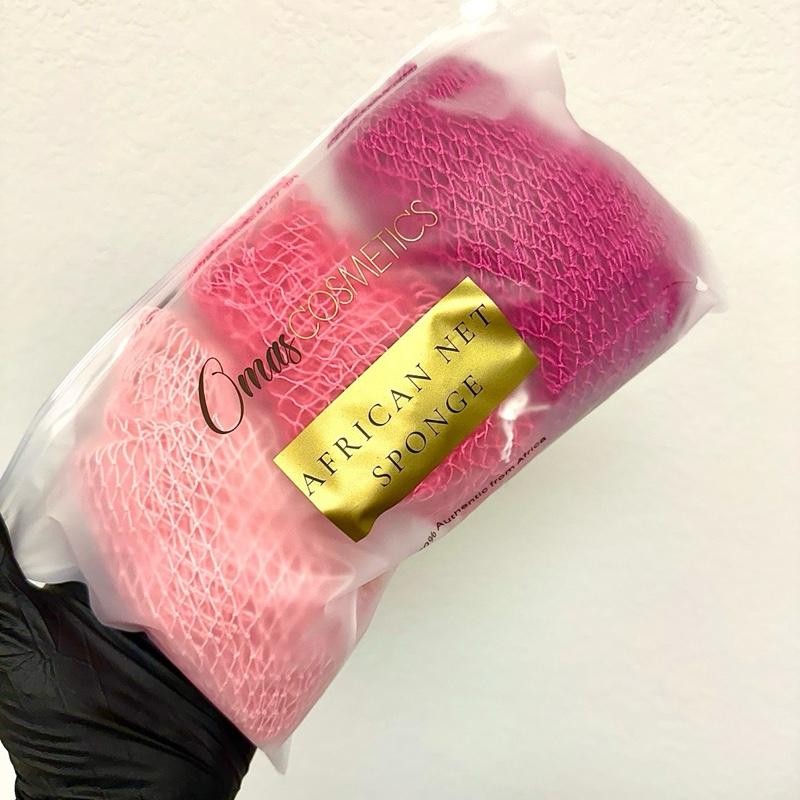 Omas Cosmetics 3 Piece African Net Sponge Bundle - Ethically
