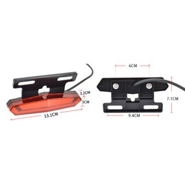 TEQIN Ebike Headlight and Tail Light Sets, 24V - 48V Front Rear Warning Lights Kit, LED Night Spotlight Cycling Modification Parts, E-Bike Headlight Turn Signal Rear Light with Switch 24-48V