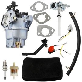 0J58620157 Carburetor w/Air Filter Tune Up Kit Replacement for Generac GP5000 GP5500 GP6500 GP6500E GP7500E 5KW 5.5KW 6.5KW 389cc 0G8442A111
