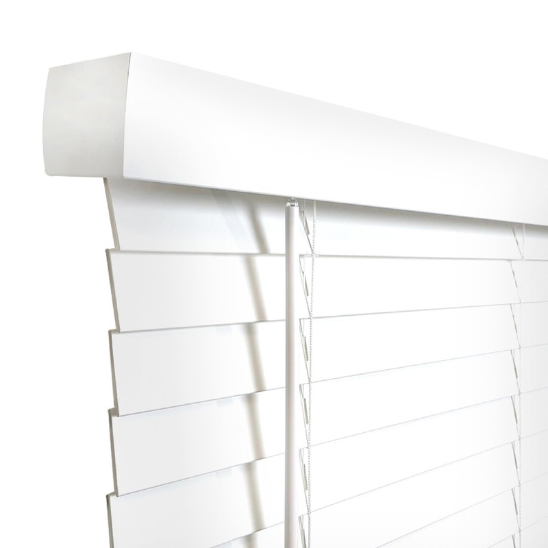 DEZ FURNISHINGS Cordless 2" Signature Smooth Faux Wood Blind, 25.5"