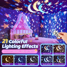 Toy for Girls - Starry Sky Projector Children, Unicorn Toy & Gift, Night Light with 315 Modes & 15 Melodies as Sleep Aid, 360° Projector with Timer and Rechargeable Battery