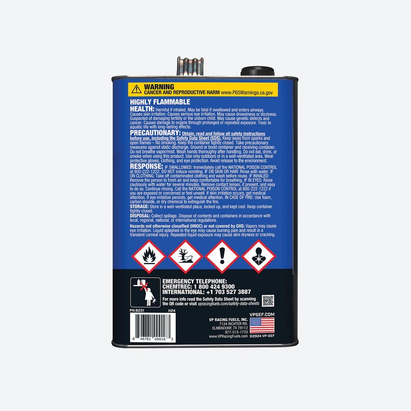 VP Racing Fuels 6231, Ready to Use, 50:1 Premixed 2-Cycle
