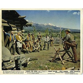 Saddle The Wind Original Lobby Card Robert Taylor Mountains