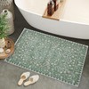 Urtlmaji Green Bathroom Rug Funny Washable Bath Mat for Bathroom