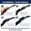 X AUTOHAUX 1 Pair 25"+22" Front Windshield Wiper Blade for