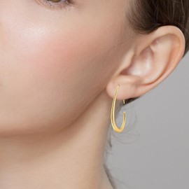Gold Teardrop Earrings Gold Hoop Earrings for Women Earrings Loop Earrings Hypoallergenic Earrings Nickel Free Earrings Oval Earrings for Women