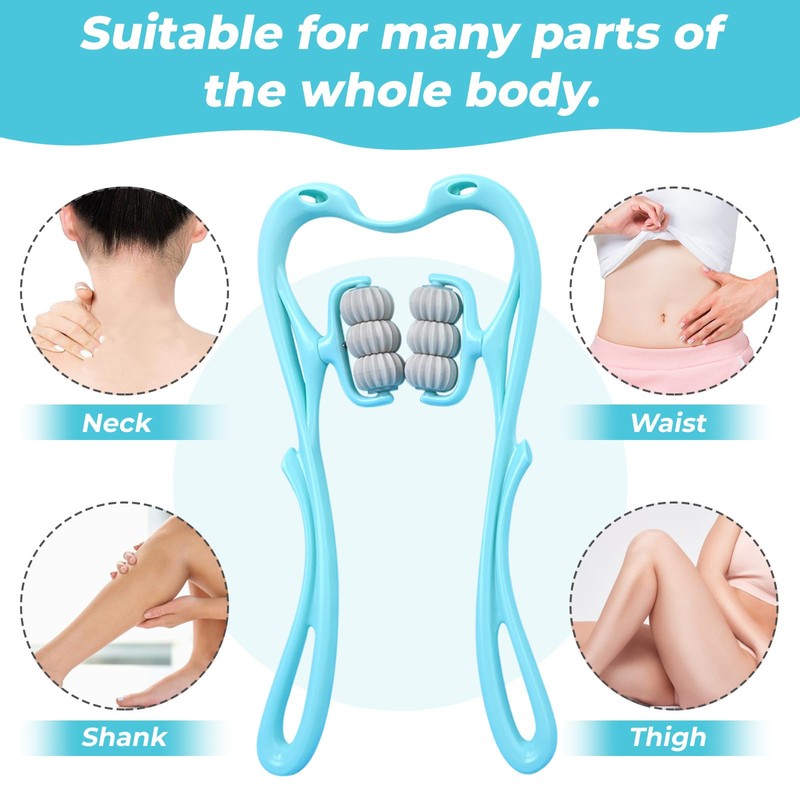 Simsky Nackenmassagegerät mit sechs Rädern, Schultermassagegerät