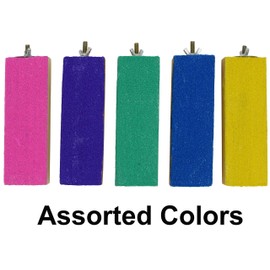 Spoiled Pet® Bird Cage Perch Stand 2-Pack - Beak and Foot Grinding Platform - Parakeets, Cockatiels, Canaries, Finches, Conures, Lories, and Budgies - Hamsters and Gerbils (Wood Perch)