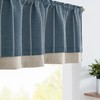 jinchan Nautical Valance Striped Linen Curtain 16 Inch Farmhouse Room