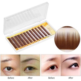 Natural False Eyebrow - 12 Pairs Eyebrow Extension Fake Eyebrow Enhancer Reusable Individual Artificial Eyebrows Makeup Supply