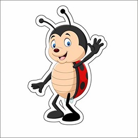 AMA shop COCCINELLA MOD.4 PVC sticker for Wall Decal Car Motorcycle Helmet Camper