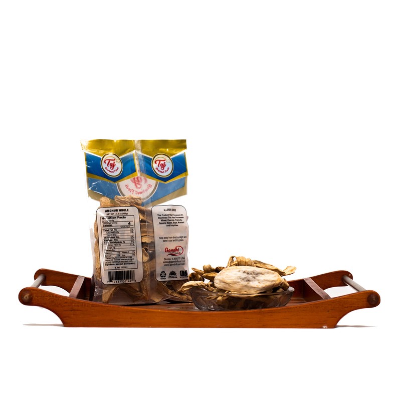 TAJ Premium Indian Amchur Whole Slices, Dried Mango, 3.5 Ounce