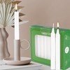 White Taper Candle 20 Bulk, Unscented Dripless Chimes Candle, H