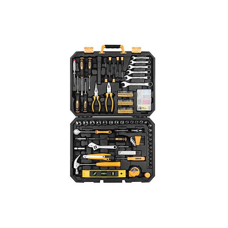 DEKOPRO 208 Piece Tool Set,General Household Hand Tool Kit, Auto