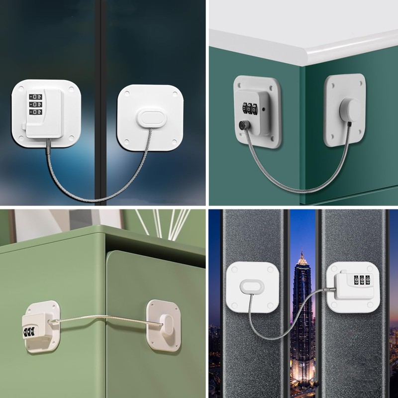 Pack of 2 Fridge Lock for Child Safety Fridge Lock