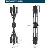 Rvdeaa Black X-Shape Wheel Chocks Stabilizer XL [Extended Allow Drill