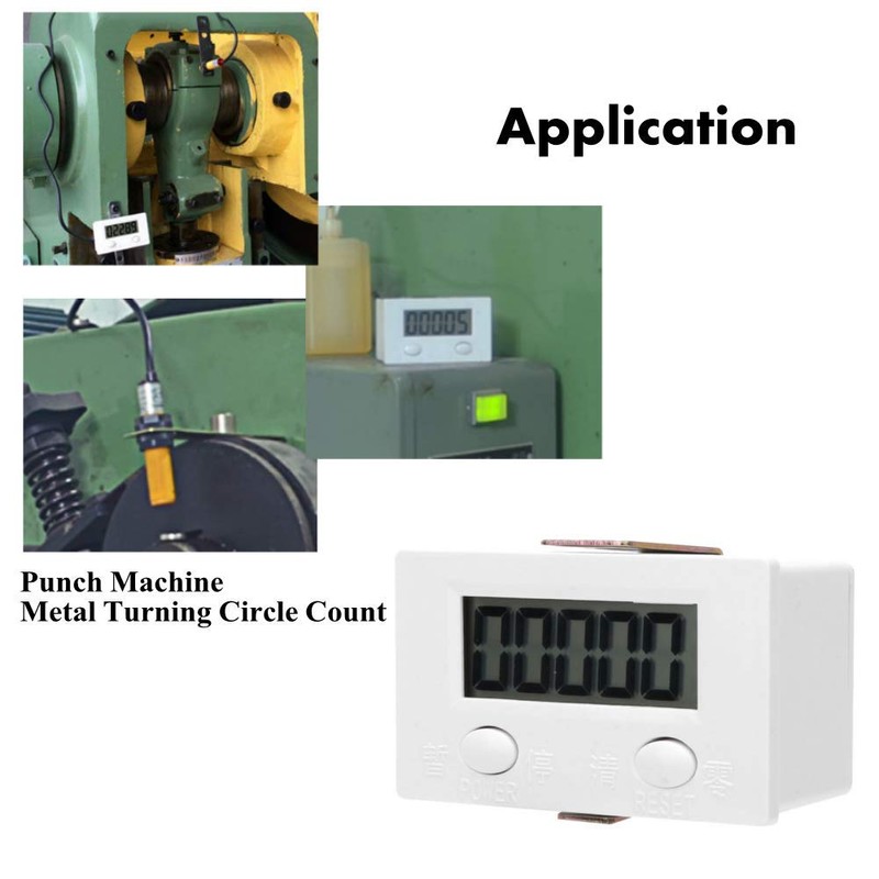 Magnetic Induction Counter,Digital Electronic Punch Counter,Metal Sensor, 5-Digits LCD Digital