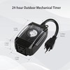 M EGA MEGACUBE Outdoor Timer Outlet Waterproof, 24 Hour Mechanical