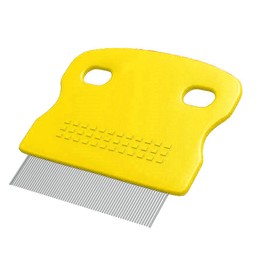 AlexVyan Hair Plastic And Metal Comb For Lice Louse And Nit Comb for Head Lice Treatment, Removes Nits (Yellow)