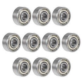 BESTU MR74ZZ Mini Bearings Ball Bearings MR74ZZ DDL-740ZZ 674ZZ 0.3 x 0.1 inches (7 x 4 x 2.5 mm), Deep Groove Ball Bearings, Stainless Steel, With Both Shields, Pack of 10, MR74ZZ-10P