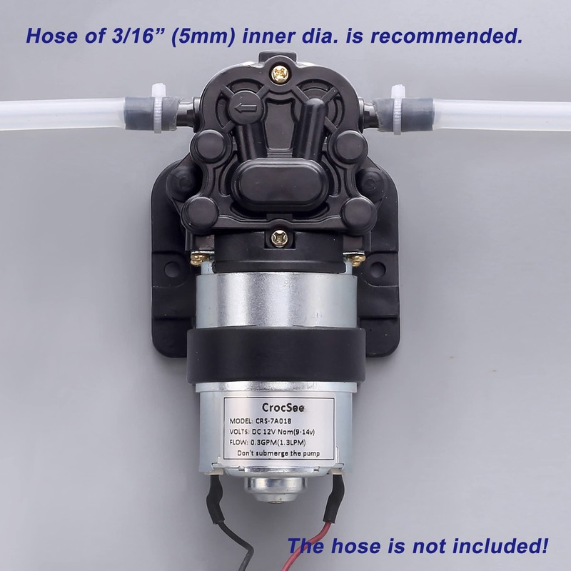 CrocSee DC 12V Self Priming Diaphragm Pump Fresh Water Pump