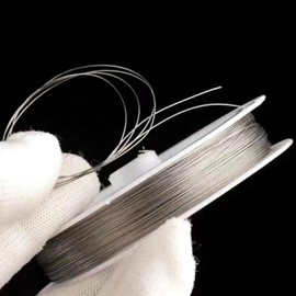 Xeahung Stainless Steel Bead Stringing Wire Jewelry Beading Wire for Jewelry Making Supplies and Craft Necklace Cord for Bracelet Making Beading Wire and Cord String Bracelets (0.5MM, Silver, 1)