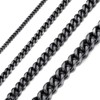 18‘’Black Cuban Link Chain Choker Necklace for Men Women Short