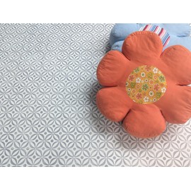 Alpha-Tex PVC Flooring Vinyl Flooring in Floral Retro Art, DIN A4 Sample Piece