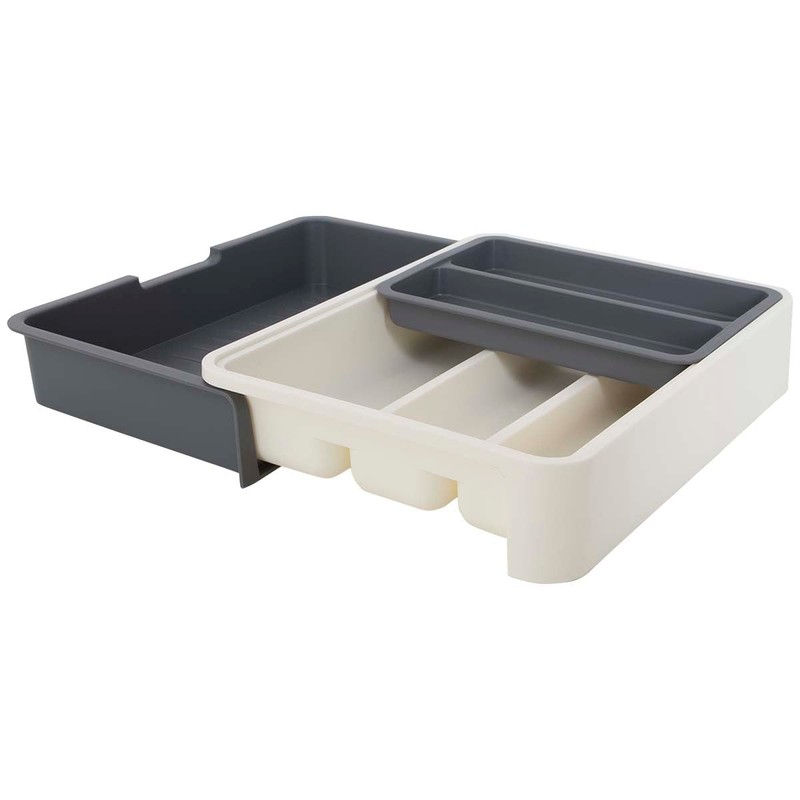 Gimex Adjustable Cutlery Tray Grey/White