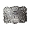 ARIAT Scalloped Logo Buckle with Twisted Rope Edge, Floral Scrolls,
