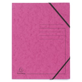 Exacompta Exacompta 555420E 5er Pack Premium Eckspanner-Mappe. Made in Germany. Aus extra starkem Colorspan-Karton DIN A4 mit 2 Gummizügen Sammelmappe Dokumentenmappe ideal für Büro und Schule rosa