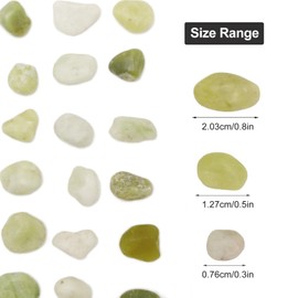 Lechloris 10LB Natural Polished Jade Pebbles River Rocks Decorative Stones, Ideal for Indoor Plants,Fish Tank, Vases, Succulents, Home Decor and Outdoor Garden Landscaping, Small Jade