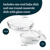 Libbey Baker's Basics 2-Piece Glass Casserole Baking Dish Set, Mixed