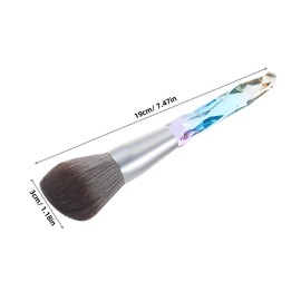 minkissy Elegant Acrylic Makeup Brush Kit Soft Bristles Foundation Powder Brush Sparkly Contour Portable for Women Girls