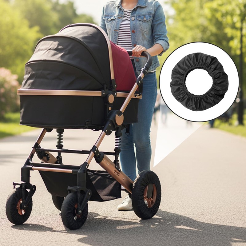 Baby Stroller Wheel Cover Noise Reducing & Anti-Scratch Cart Wheel