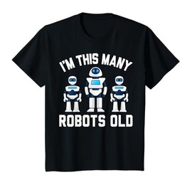 I'm This Many Robots Old Robotics Kids 3rd Birthday Party T-Shirt